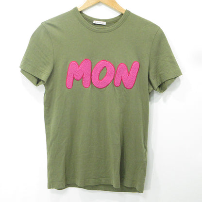 MONCLER | モンクレール ロゴ刺繍半袖Tシャツ パイル刺繍 サガラ刺繍 半袖Ｔシャツ F10918C72810 カーキグリーン サイズ：S【三重本店】