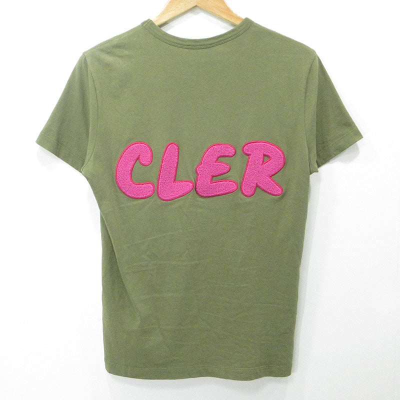 MONCLER | モンクレール ロゴ刺繍半袖Tシャツ パイル刺繍 サガラ刺繍 半袖Ｔシャツ F10918C72810 カーキグリーン サイズ：S【三重本店】