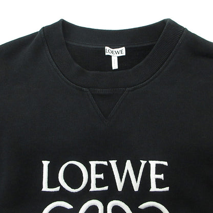 LOEWE | ロエベ アナグラム刺繍クルーネック長袖スウェットシャツ ロゴ刺繍 スウェット 1719909 ブラック サイズ：S【三重本店】
