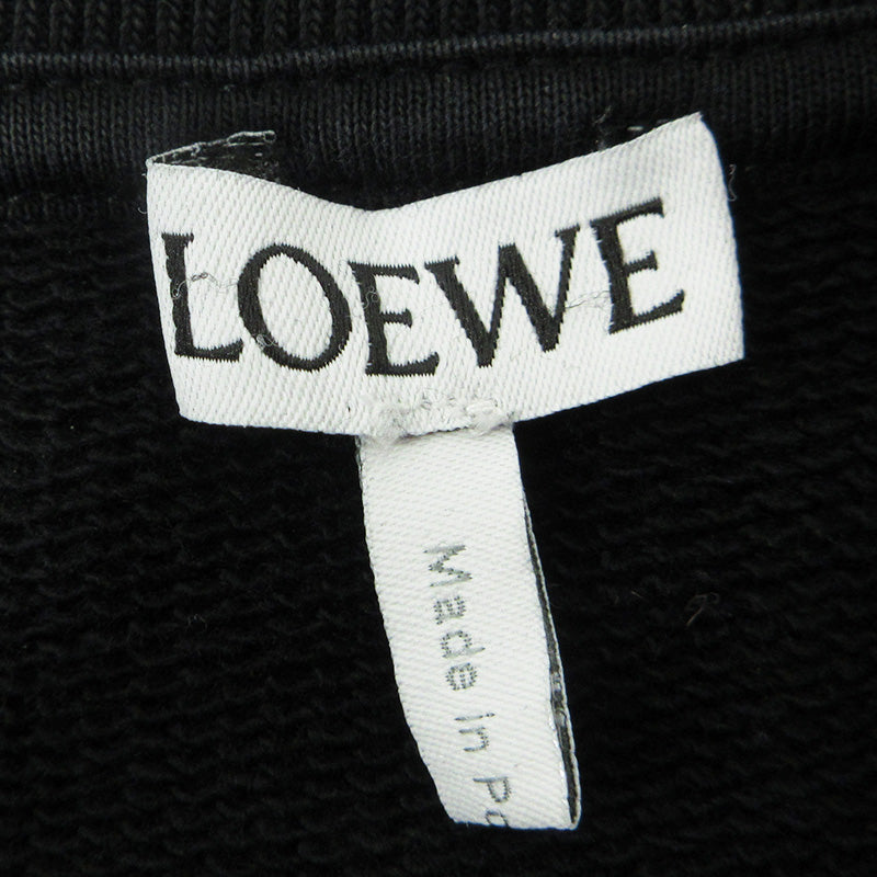 LOEWE | ロエベ アナグラム刺繍クルーネック長袖スウェットシャツ ロゴ刺繍 スウェット 1719909 ブラック サイズ：S【三重本店】