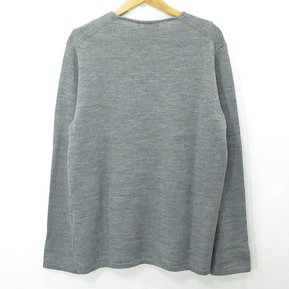 COMME des GARCONS | コムデギャルソン SHIRT シャツ Acrylic Wool Intarsia Gauge 7 アクリルウールインターシャゲージ7 ウール混ロゴ長袖ニット セーター ニット FP-N006 グレー サイズ：L【三重本店】