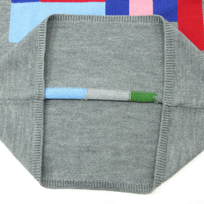 COMME des GARCONS | コムデギャルソン SHIRT シャツ Acrylic Wool Intarsia Gauge 7 アクリルウールインターシャゲージ7 ウール混ロゴ長袖ニット セーター ニット FP-N006 グレー サイズ：L【三重本店】