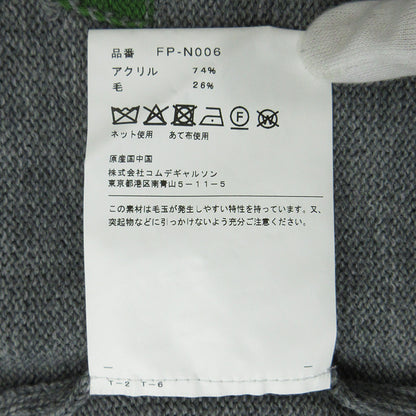 COMME des GARCONS | コムデギャルソン SHIRT シャツ Acrylic Wool Intarsia Gauge 7 アクリルウールインターシャゲージ7 ウール混ロゴ長袖ニット セーター ニット FP-N006 グレー サイズ：L【三重本店】