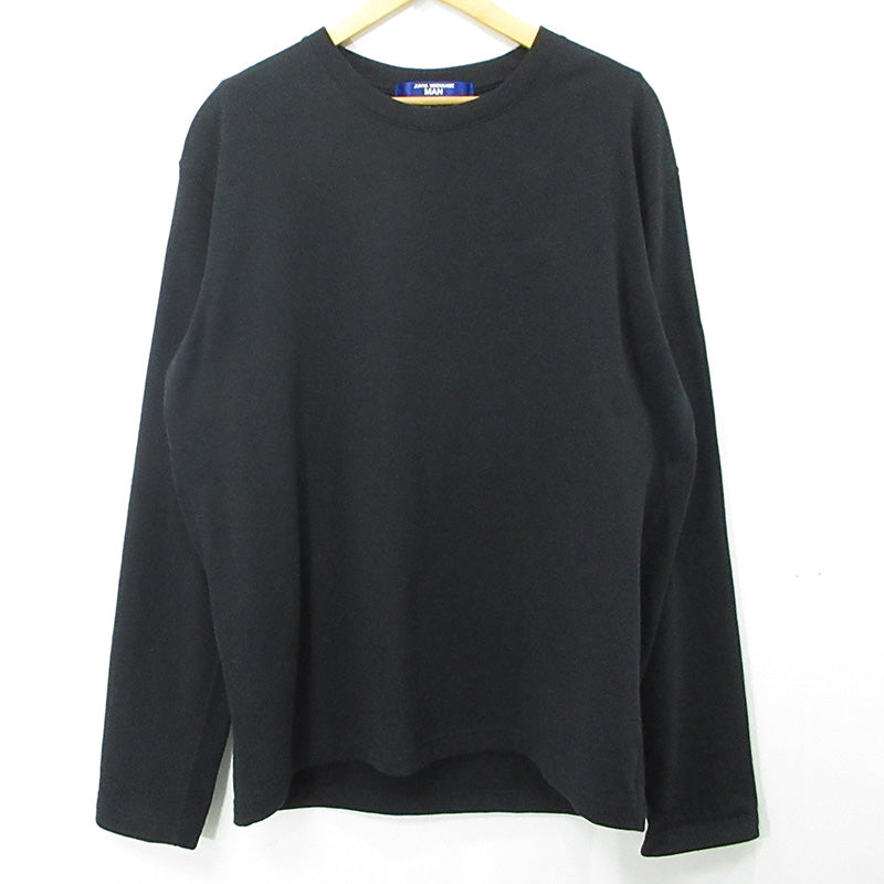 JUNYA WATANABE | ジュンヤワタナベ × FILSON フィルソン ロゴプリント長袖Tシャツ 25AW 裏起毛 長袖Ｔシャツ WP-T008 ブラック サイズ：L【三重本店】