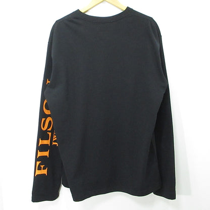 JUNYA WATANABE | ジュンヤワタナベ × FILSON フィルソン ロゴプリント長袖Tシャツ 25AW 裏起毛 長袖Ｔシャツ WP-T008 ブラック サイズ：L【三重本店】
