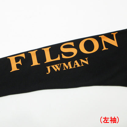 JUNYA WATANABE | ジュンヤワタナベ × FILSON フィルソン ロゴプリント長袖Tシャツ 25AW 裏起毛 長袖Ｔシャツ WP-T008 ブラック サイズ：L【三重本店】