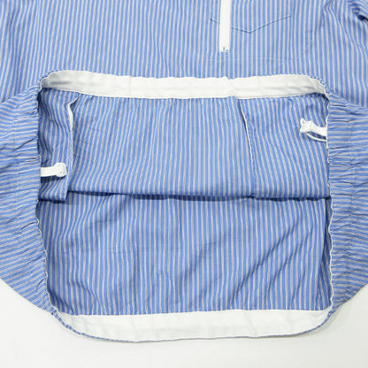 Sacai | サカイ COTTON PULLOVER SHIRT コットンプルオーバーシャツ 24SS 総柄肩ボタン胸ポケット付き半袖シャツ ストライプ柄 半袖Ｔシャツ 24-03406M ブルー サイズ：4【三重本店】