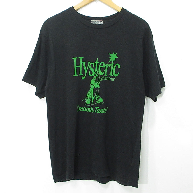 HYSTERIC GLAMOUR | ヒステリックグラマー ロゴプリント半袖Tシャツ ヒスガール 半袖Ｔシャツ 02241CT36 ブラック サイズ：L【三重本店】