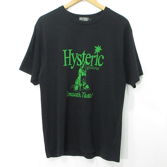 HYSTERIC GLAMOUR | ヒステリックグラマー ロゴプリント半袖Tシャツ ヒスガール 半袖Ｔシャツ 02241CT36 ブラック サイズ：L【三重本店】