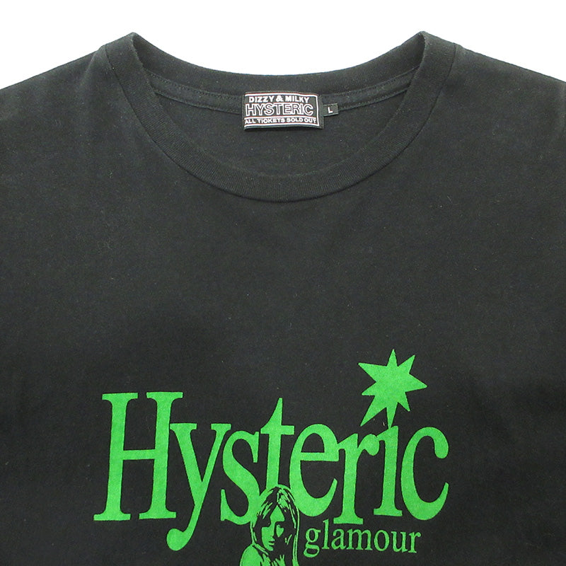 HYSTERIC GLAMOUR | ヒステリックグラマー ロゴプリント半袖Tシャツ ヒスガール 半袖Ｔシャツ 02241CT36 ブラック サイズ：L【三重本店】