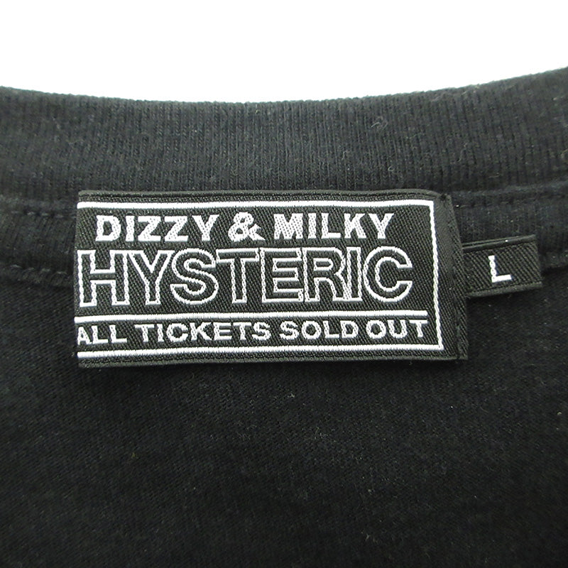 HYSTERIC GLAMOUR | ヒステリックグラマー ロゴプリント半袖Tシャツ ヒスガール 半袖Ｔシャツ 02241CT36 ブラック サイズ：L【三重本店】