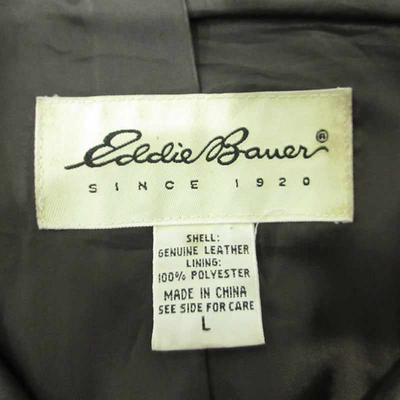 Eddie Bauer | エディー・バウアー シングルライダースレザージャケット レザー 1466 ブラウン サイズ：L【三重本店】