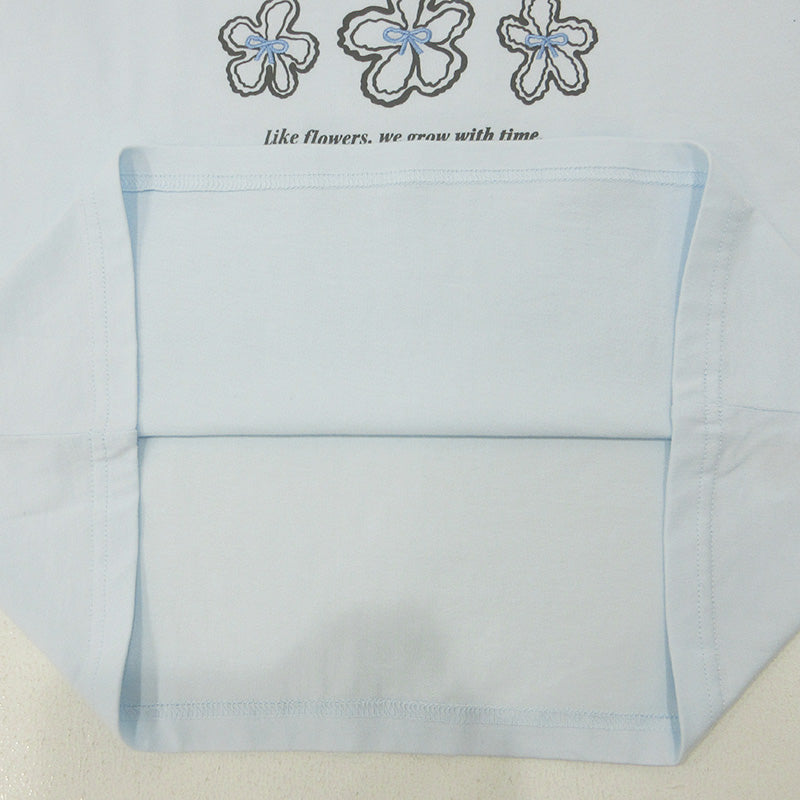 snidel | スナイデル ロゴプリント半袖Tシャツ BOUQUET OF JOY 20周年記念 花柄 サイズ：ONE SIZE 半袖Ｔシャツ SWCT252018 ブルー【三重本店】
