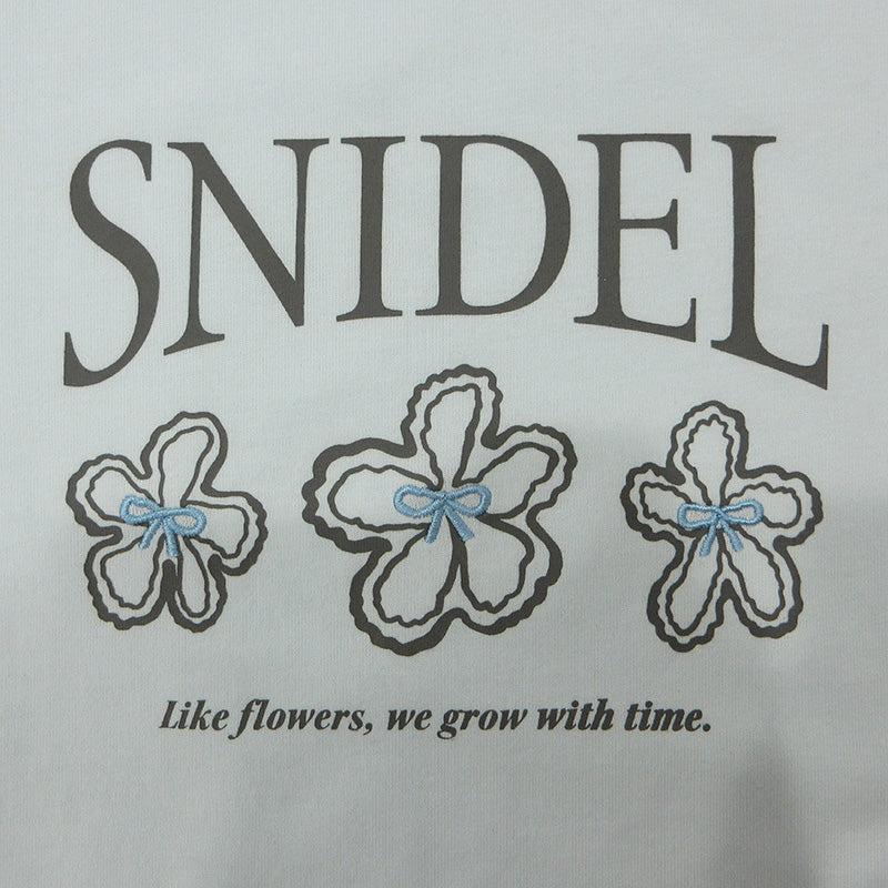 snidel | スナイデル ロゴプリント半袖Tシャツ BOUQUET OF JOY 20周年記念 花柄 サイズ：ONE SIZE 半袖Ｔシャツ SWCT252018 ブルー【三重本店】