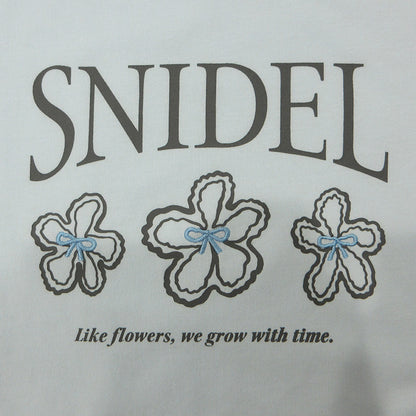 snidel | スナイデル ロゴプリント半袖Tシャツ BOUQUET OF JOY 20周年記念 花柄 サイズ：ONE SIZE 半袖Ｔシャツ SWCT252018 ブルー【三重本店】