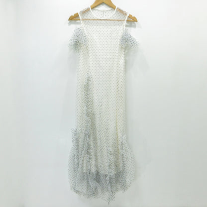 snidel | スナイデル ランダムフリルチュールドレス ワンピース SWFO242158 ホワイト サイズ：1【三重本店】