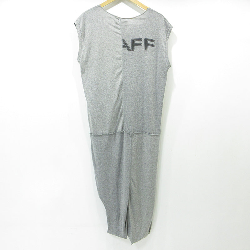 77CIRCA | ナナナナサーカ リメイクノースリーブ切替えワンピース ロゴプリントTシャツワンピース ワンピース グレー サイズ：不明【三重本店】