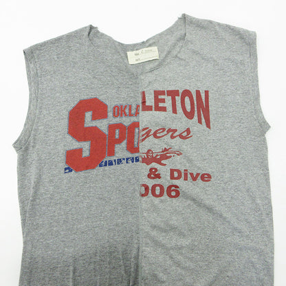 77CIRCA | ナナナナサーカ リメイクノースリーブ切替えワンピース ロゴプリントTシャツワンピース ワンピース グレー サイズ：不明【三重本店】