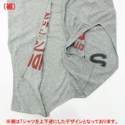 77CIRCA | ナナナナサーカ リメイクノースリーブ切替えワンピース ロゴプリントTシャツワンピース ワンピース グレー サイズ：不明【三重本店】