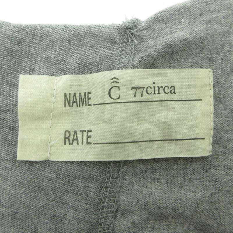 77CIRCA | ナナナナサーカ リメイクノースリーブ切替えワンピース ロゴプリントTシャツワンピース ワンピース グレー サイズ：不明【三重本店】