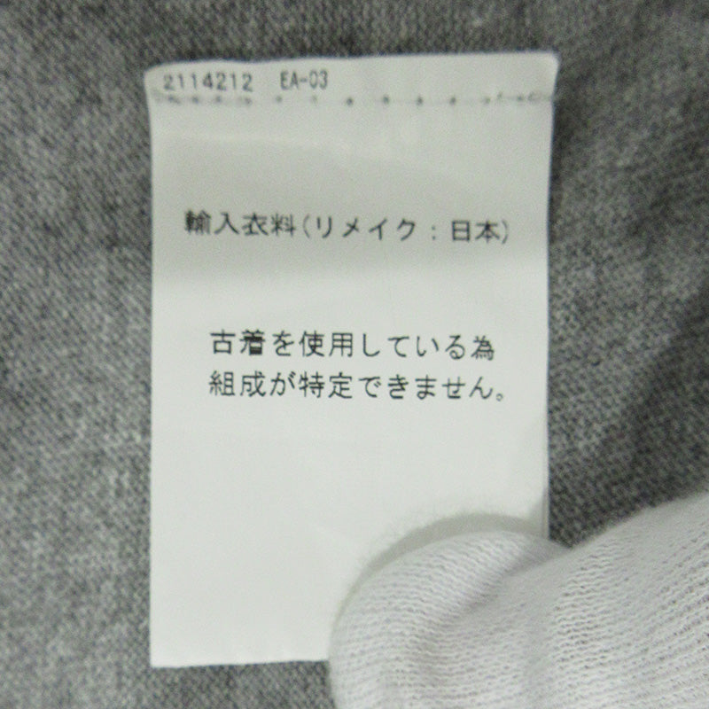 77CIRCA | ナナナナサーカ リメイクノースリーブ切替えワンピース ロゴプリントTシャツワンピース ワンピース グレー サイズ：不明【三重本店】
