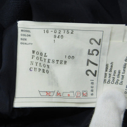 Sacai | サカイ ウールプリーツラップスカート 16AW カットオフ加工 スカート 16-02752 ネイビー(940) サイズ：1【三重本店】