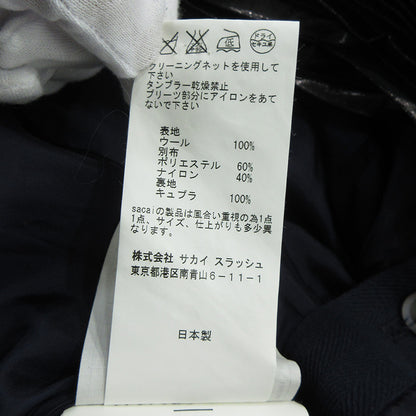 Sacai | サカイ ウールプリーツラップスカート 16AW カットオフ加工 スカート 16-02752 ネイビー(940) サイズ：1【三重本店】