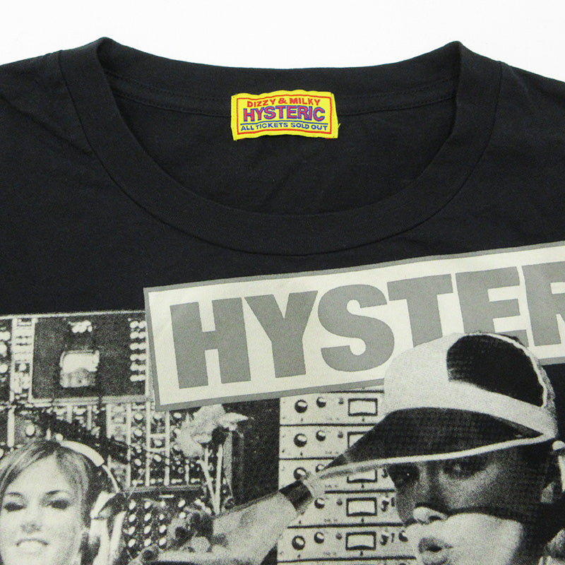 HYSTERIC GLAMOUR | ヒステリックグラマー DIZZY&MILKY ディジー＆ミルキー フォトプリント半袖Tシャツ 半袖Ｔシャツ 01221CT01 ブラック サイズ：FreeSize【三重本店】