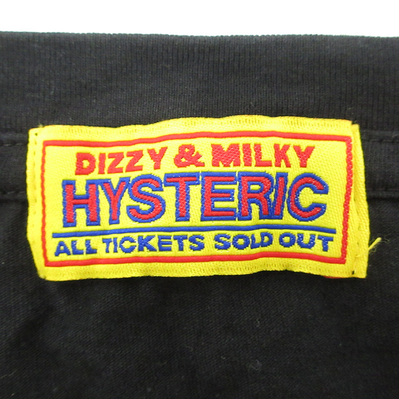 HYSTERIC GLAMOUR | ヒステリックグラマー DIZZY&MILKY ディジー＆ミルキー フォトプリント半袖Tシャツ 半袖Ｔシャツ 01221CT01 ブラック サイズ：FreeSize【三重本店】