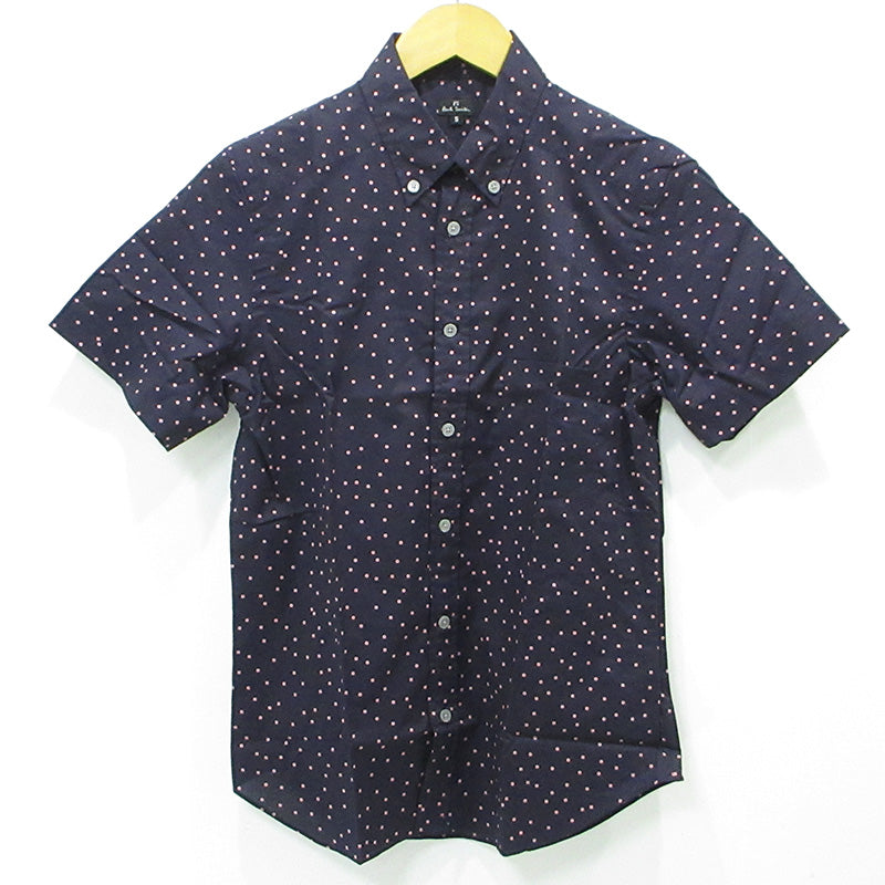 Paul Smith | ポール・スミス 総柄半袖シャツ ドット柄 水玉 半袖シャツ 133608 ネイビー サイズ：S【三重本店】