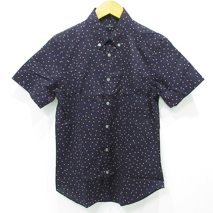 Paul Smith | ポール・スミス 総柄半袖シャツ ドット柄 水玉 半袖シャツ 133608 ネイビー サイズ：S【三重本店】