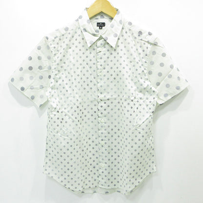 Paul Smith | ポール・スミス 総柄半袖シャツ ドット柄 水玉 半袖シャツ 163611 ホワイト×グレー サイズ：M【三重本店】