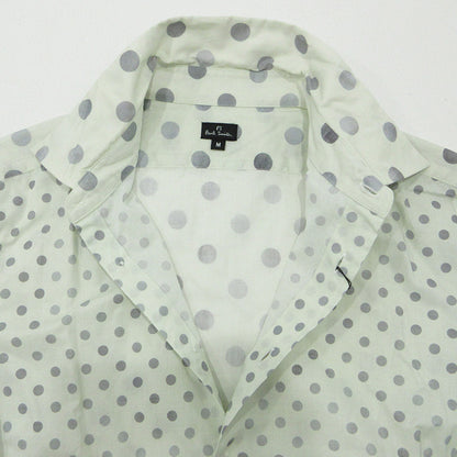 Paul Smith | ポール・スミス 総柄半袖シャツ ドット柄 水玉 半袖シャツ 163611 ホワイト×グレー サイズ：M【三重本店】