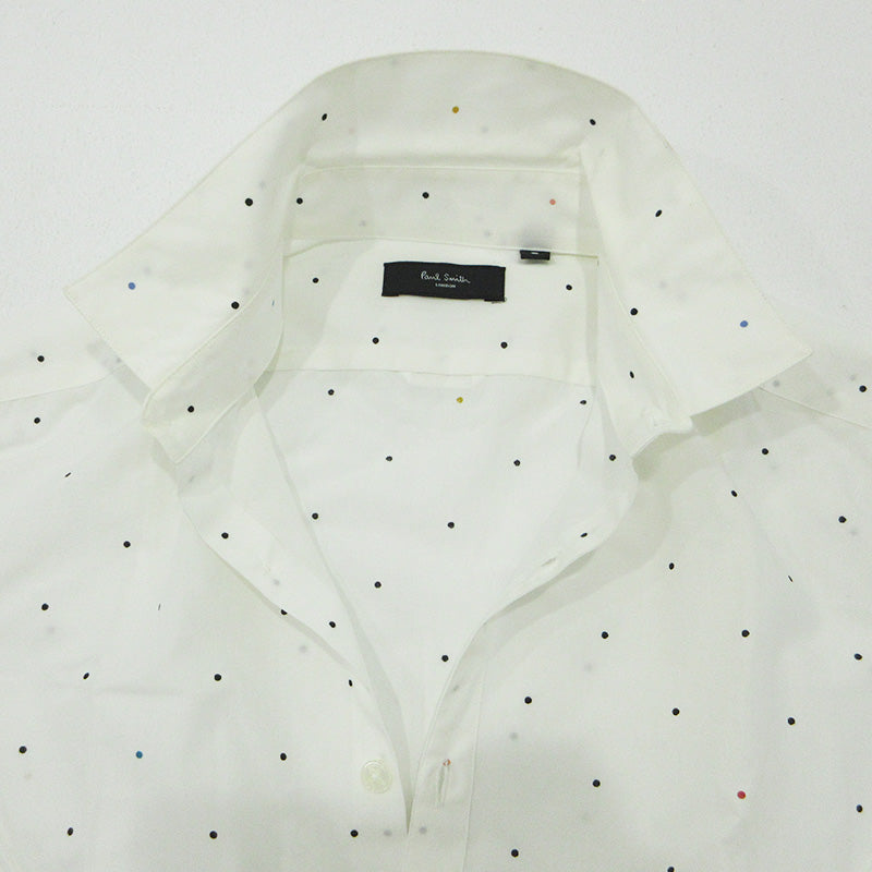 Paul Smith | ポール・スミス 総柄長袖シャツ ドット柄 水玉 長袖シャツ 243134 ホワイト サイズ：S【三重本店】