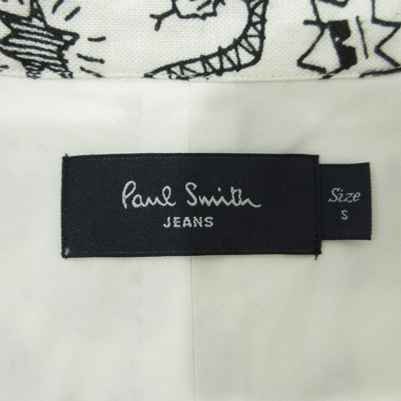 Paul Smith | ポール・スミス リネン混総柄半袖シャツ 半袖シャツ 252604 ホワイト サイズ：S【三重本店】