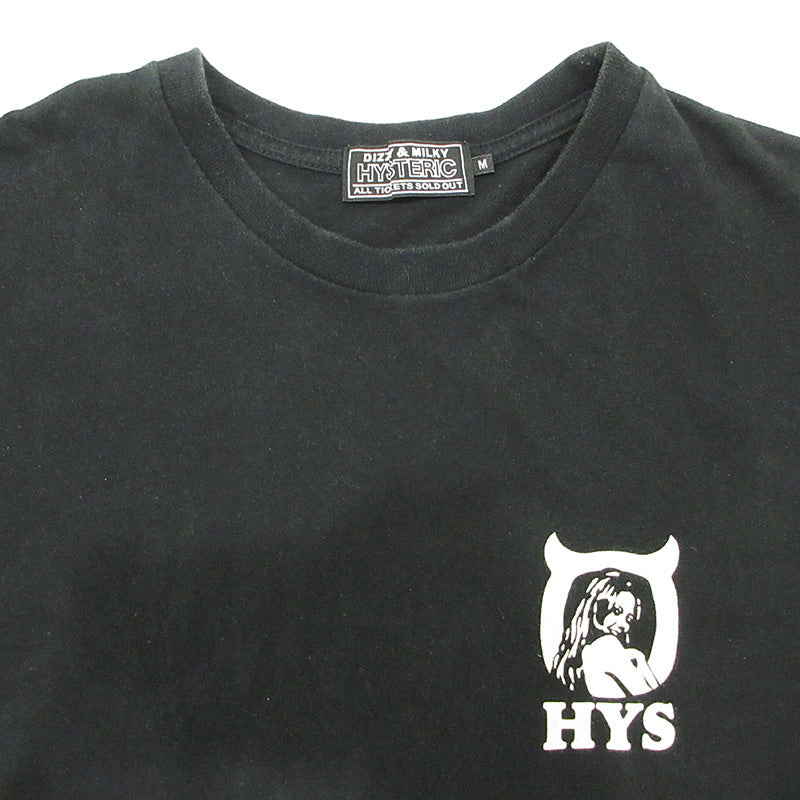 HYSTERIC GLAMOUR | ヒステリックグラマー DIZZY&MILKY ディジー＆ミルキー ロゴプリント半袖Tシャツ ヒスガール 半袖Ｔシャツ 02241CT54 ブラック サイズ：M【三重本店】