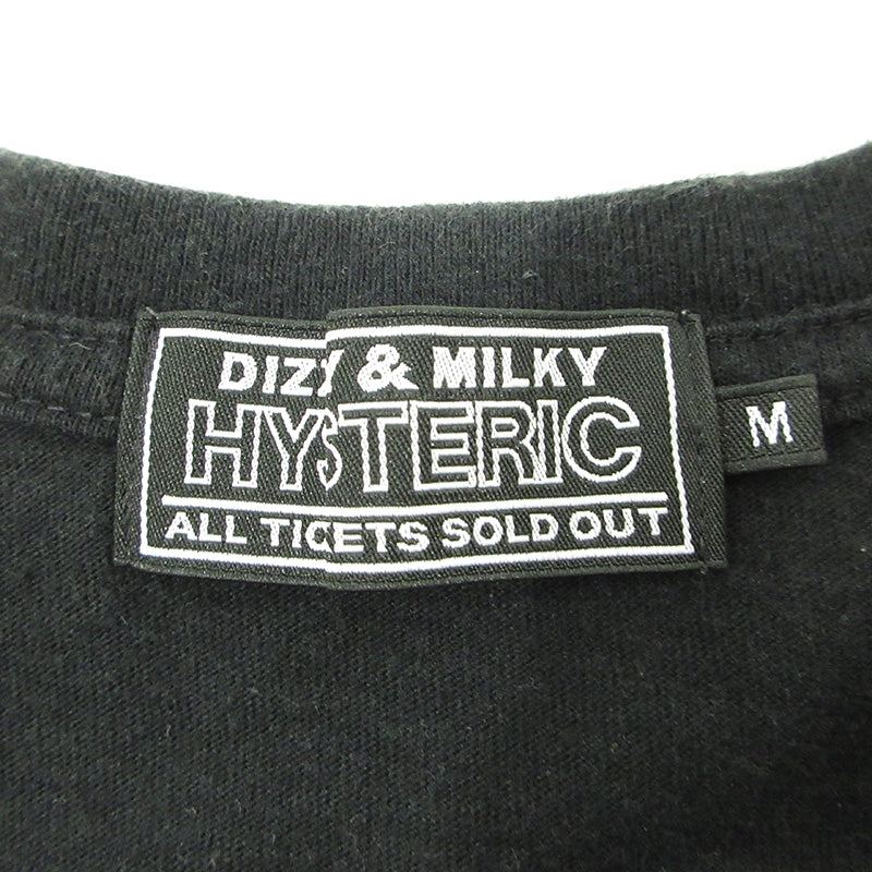 HYSTERIC GLAMOUR | ヒステリックグラマー DIZZY&MILKY ディジー＆ミルキー ロゴプリント半袖Tシャツ ヒスガール 半袖Ｔシャツ 02241CT54 ブラック サイズ：M【三重本店】