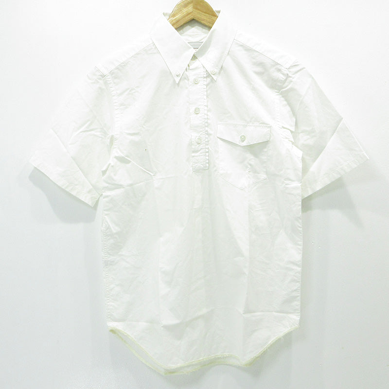 NUMBER(N)INE | ナンバーナイン × Tessuti di Sondrio テッスーティ・ディ・ソンドリオ プルオーバー半袖シャツ モダンエイジ期 02SS 半袖シャツ ホワイト サイズ：2【三重本店】