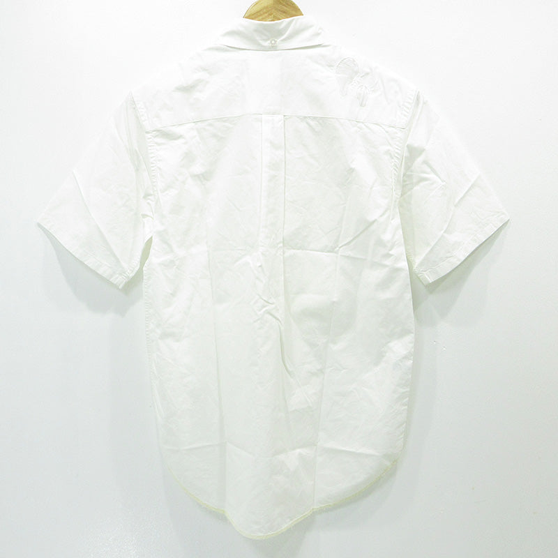 NUMBER(N)INE | ナンバーナイン × Tessuti di Sondrio テッスーティ・ディ・ソンドリオ プルオーバー半袖シャツ モダンエイジ期 02SS 半袖シャツ ホワイト サイズ：2【三重本店】