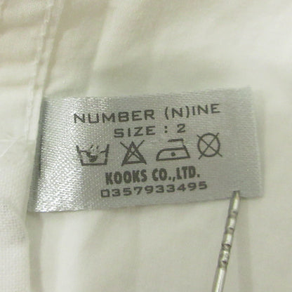 NUMBER(N)INE | ナンバーナイン × Tessuti di Sondrio テッスーティ・ディ・ソンドリオ プルオーバー半袖シャツ モダンエイジ期 02SS 半袖シャツ ホワイト サイズ：2【三重本店】