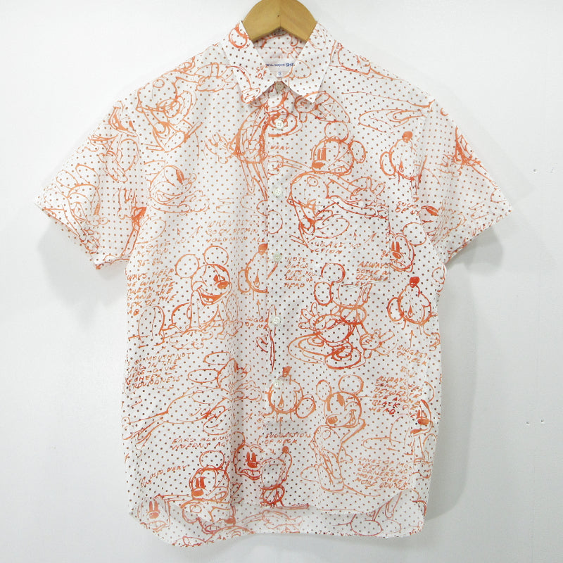 COMME des GARCONS | コムデギャルソン DISNEY 半袖シャツ S22062 ホワイト サイズ：XS【三重本店】