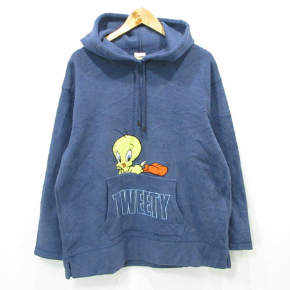 WARNER BROTHERS | ワーナーブラザーズ TWEETY 90s STUDIO STORE トゥイーティーフリース長袖パーカー その他トップス ブルー サイズ：L【三重本店】