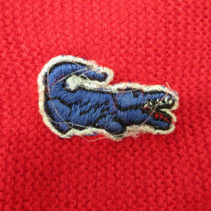 カーディガン IZOD LACOSTE 60～70年代 USA製 アクリルカーディガン レッド サイズ：L【三重本店】