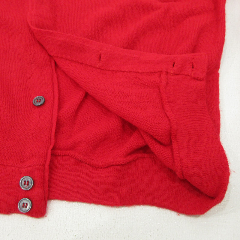カーディガン IZOD LACOSTE 60～70年代 USA製 アクリルカーディガン レッド サイズ：L【三重本店】