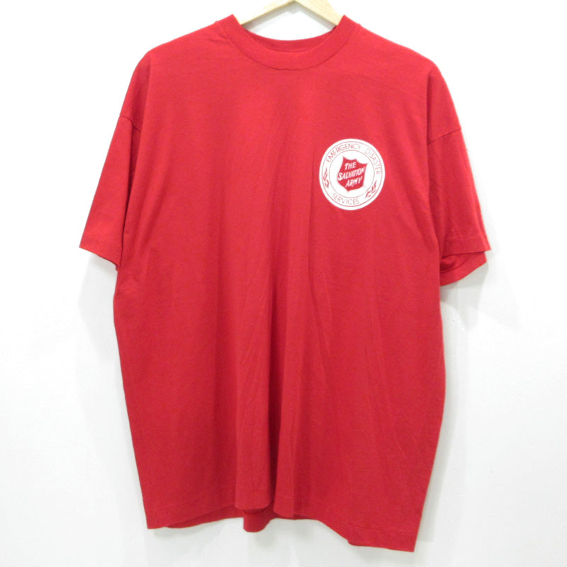 VINTAGE衣料 | ヴィンテージイリョウ SCREENSTARS | スクリーンスターズ 80s USA製 THE SALVATION ARMY ロゴプリント 半袖Ｔシャツ レッド サイズ：表記サイズ(US)【三重本店】