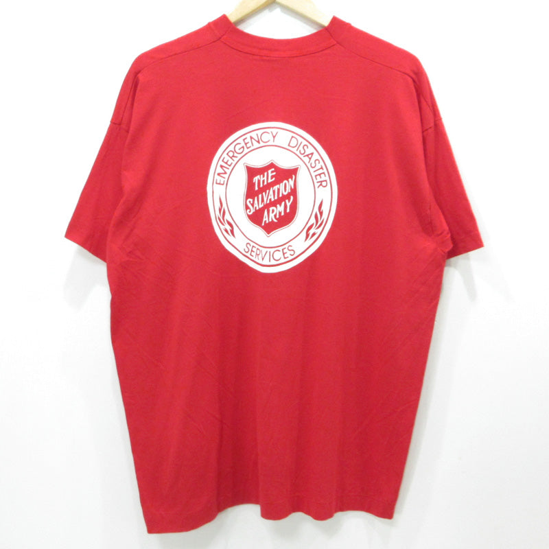 VINTAGE衣料 | ヴィンテージイリョウ SCREENSTARS | スクリーンスターズ 80s USA製 THE SALVATION ARMY ロゴプリント 半袖Ｔシャツ レッド サイズ：表記サイズ(US)【三重本店】