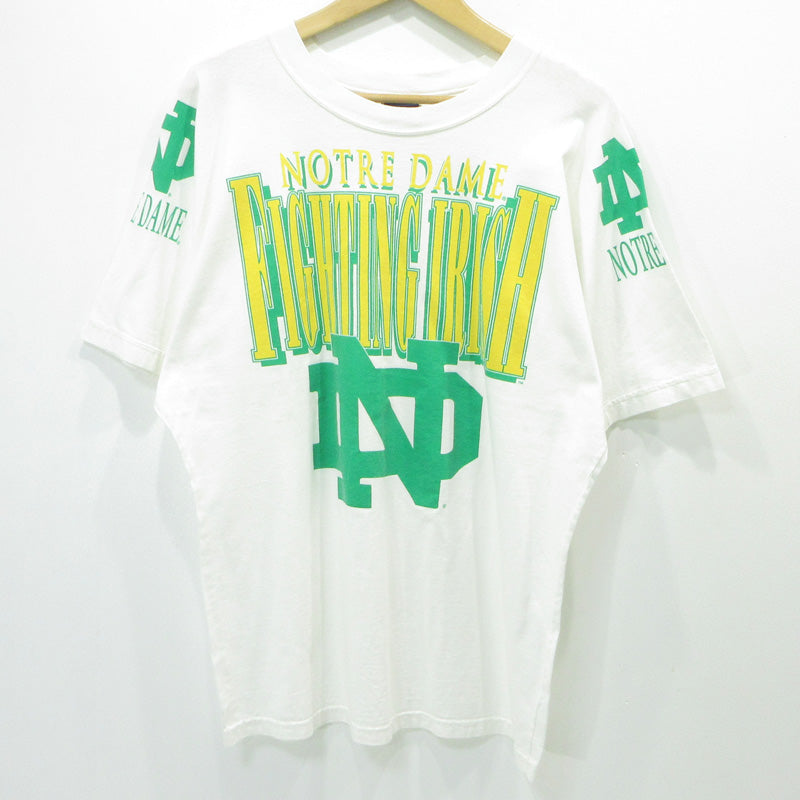 RED OAK | レッドオーク NOTRE DAME ノートルダム 90s ロゴプリント 半袖Ｔシャツ ホワイト サイズ：L【三重本店】