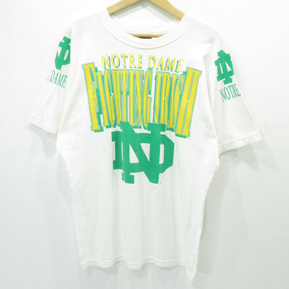 RED OAK | レッドオーク NOTRE DAME ノートルダム 90s ロゴプリント 半袖Ｔシャツ ホワイト サイズ：L【三重本店】
