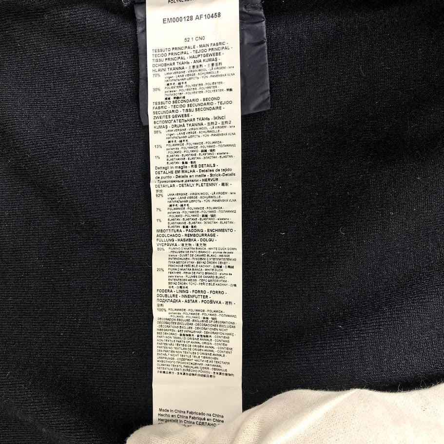 Emporio Armani | エンポリオ・アルマーニ Travel Essential knit blouson ダウンジャケット EM000128 ダークネイビー サイズ：50【倉吉店】