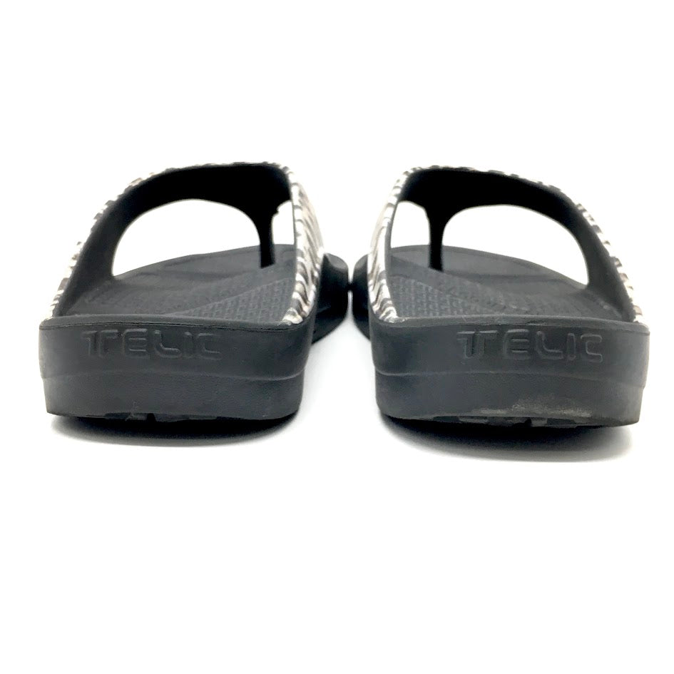 TELIC｜テリック　W-FLIP FLOP サンダル ブラック×レオパード柄 サイズ：XL【倉吉店】